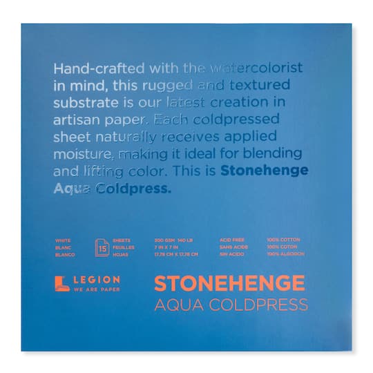 Legion Stonehenge Aqua Coldpress Watercolor Block